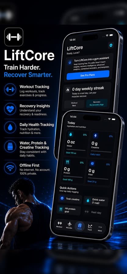 LiftCore App Store preview 2